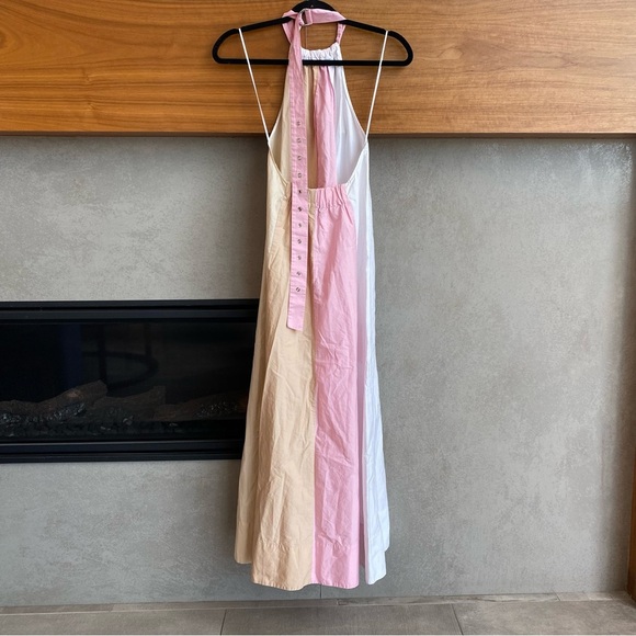 TIBI Colorblock Trapeze Poplin Midi Dress, Size XS - Picture 8 of 12